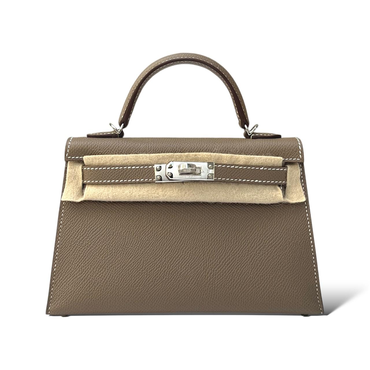 Hermes Kelly Mini Etoupe Epsom PHW – Bild 5