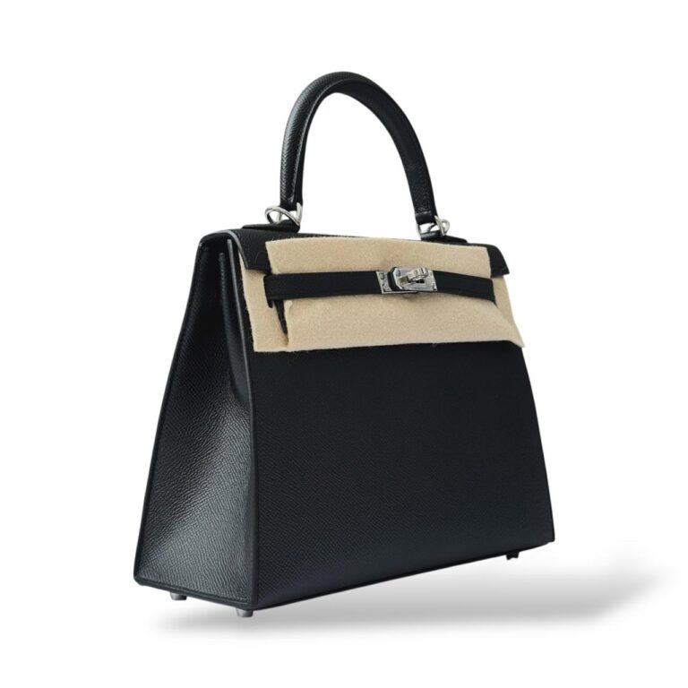 Hermès Kelly 25 Schwarz Epsom PHW – Bild 5