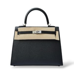 Hermès Kelly 25 Schwarz Epsom PHW