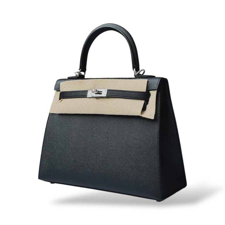 Hermès Kelly 25 Schwarz Epsom PHW – Bild 2