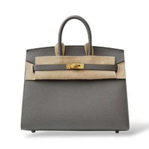 Hermes Birkin 25 Gris Meyer Veau Madame GHW