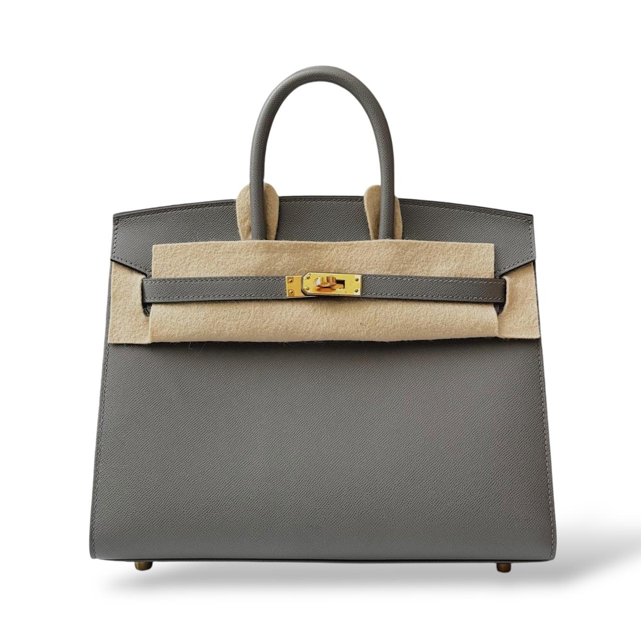 Hermes Birkin 25 Gris Meyer Veau Madame GHW