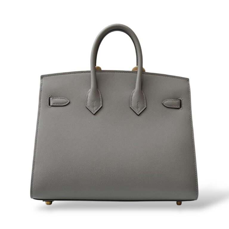 Hermes Birkin 25 Gris Meyer Veau Madame GHW – Bild 3